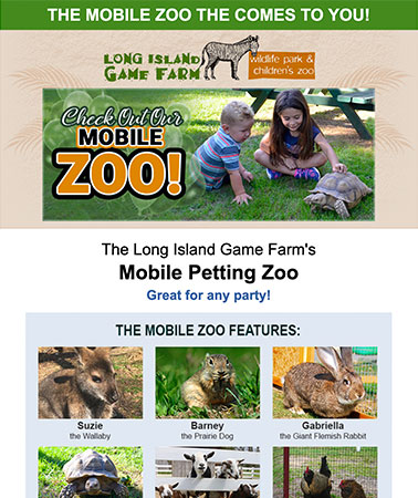 Long Island Game Farm Mobile Zoo: Email